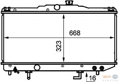 Радиатор, охлаждение двигателя BEHR HELLA SERVICE HELLA купить