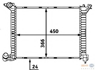 Радиатор, охлаждение двигателя BEHR HELLA SERVICE HELLA купить