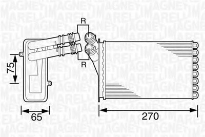 Теплообменник, отопление салона MAGNETI MARELLI
