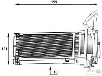 Теплообменник, отопление салона BEHR HELLA SERVICE
