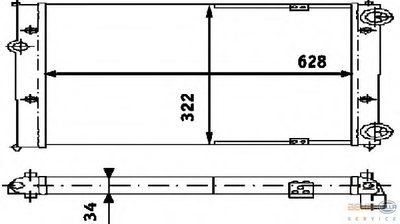 Радиатор, охлаждение двигателя BEHR HELLA SERVICE купить