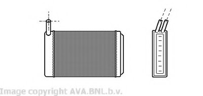 Теплообменник, отопление салона AVA QUALITY COOLING