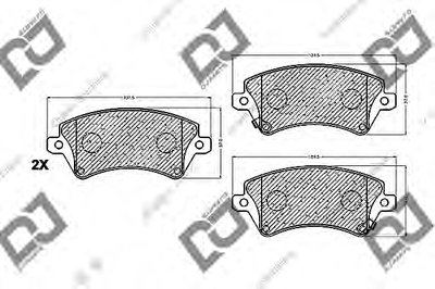 Комплект тормозных колодок, дисковый тормоз DJ PARTS купить