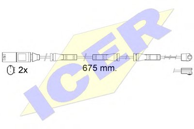 Сигнализатор, износ тормозных колодок ICER