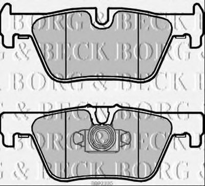 Комплект тормозных колодок, дисковый тормоз BORG & BECK