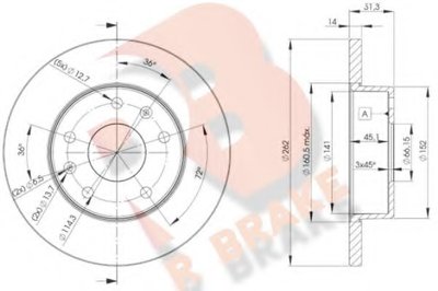 Тормозной диск R BRAKE купить