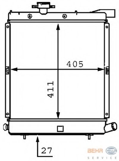 Радиатор, охлаждение двигателя BEHR HELLA SERVICE HELLA купить