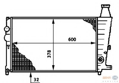 Радиатор, охлаждение двигателя BEHR HELLA SERVICE HELLA купить
