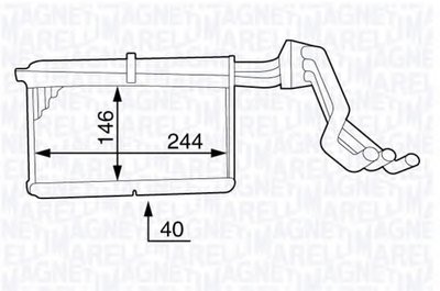 Теплообменник, отопление салона MAGNETI MARELLI