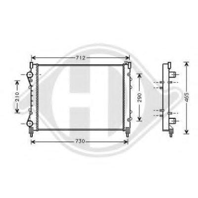 Радиатор, охлаждение двигателя DIEDERICHS купить