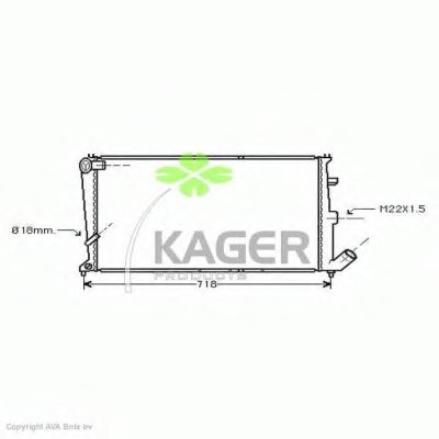 Радиатор, охлаждение двигателя KAGER купить