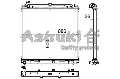 Радиатор, охлаждение двигателя ASHUKI купить