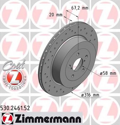 Тормозной диск SPORT BRAKE DISC COAT Z ZIMMERMANN купить