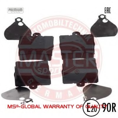 Комплект тормозных колодок, дисковый тормоз Anti-Noise MASTER-SPORT