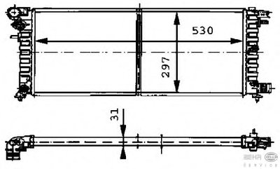 Радиатор, охлаждение двигателя BEHR HELLA SERVICE купить