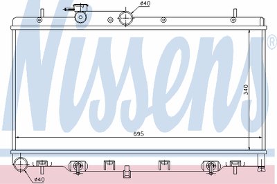 Радиатор, охлаждение двигателя NISSENS купить
