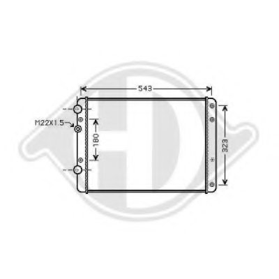 Радиатор, охлаждение двигателя DIEDERICHS купить