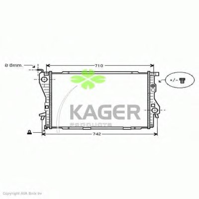 Радиатор, охлаждение двигателя KAGER купить