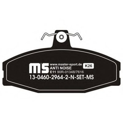 Комплект тормозных колодок, дисковый тормоз Anti-Noise MASTER-SPORT