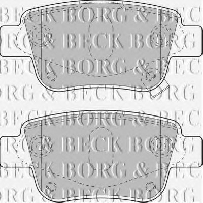 Комплект тормозных колодок, дисковый тормоз BORG & BECK