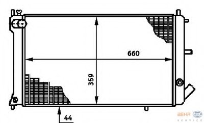 Радиатор, охлаждение двигателя BEHR HELLA SERVICE HELLA купить