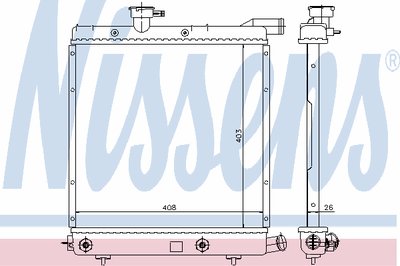 Радиатор, охлаждение двигателя NISSENS купить