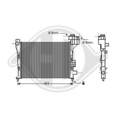 Радиатор, охлаждение двигателя DIEDERICHS купить