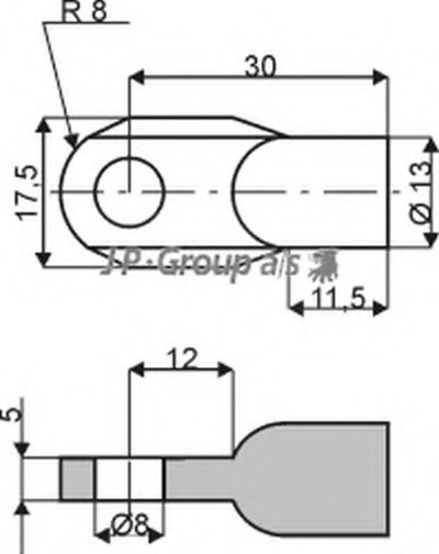 Газовая пружина, крышка багажник QH JP GROUP