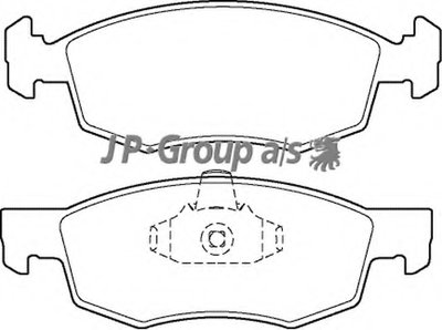 Комплект тормозных колодок, дисковый тормоз QH JP GROUP
