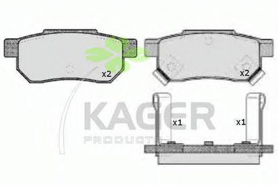 Комплект тормозных колодок, дисковый тормоз KAGER купить