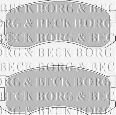 Комплект тормозных колодок, дисковый тормоз BORG & BECK