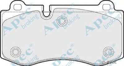 Комплект тормозных колодок, дисковый тормоз APEC braking