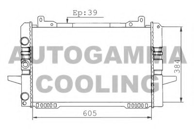 Радиатор, охлаждение двигателя AUTOGAMMA купить