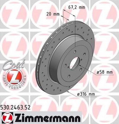 Тормозной диск SPORT BRAKE DISC COAT Z ZIMMERMANN купить