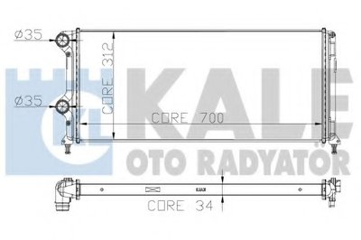 Радиатор, охлаждение двигателя KALE OTO RADYATÖR купить