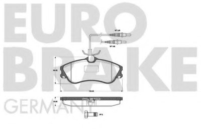 Комплект тормозных колодок, дисковый тормоз EUROBRAKE