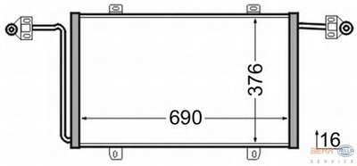 Конденсатор, кондиционер BEHR HELLA SERVICE HELLA купить