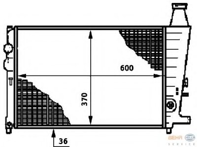 Радиатор, охлаждение двигателя BEHR HELLA SERVICE HELLA купить