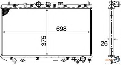 Радиатор, охлаждение двигателя BEHR HELLA SERVICE HELLA купить
