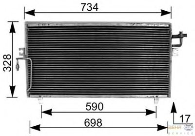 Конденсатор, кондиционер BEHR HELLA SERVICE купить