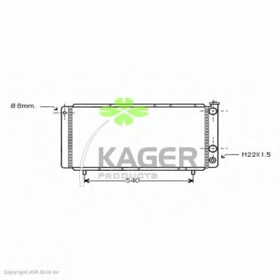 Радиатор, охлаждение двигателя KAGER купить