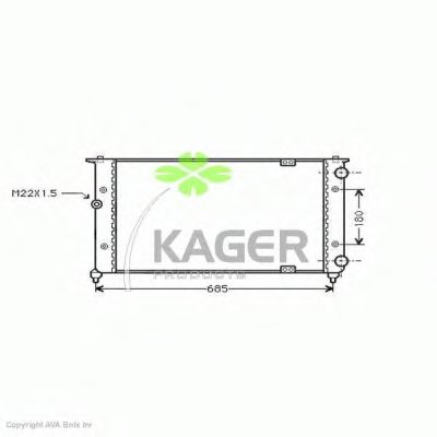 Радиатор, охлаждение двигателя KAGER купить