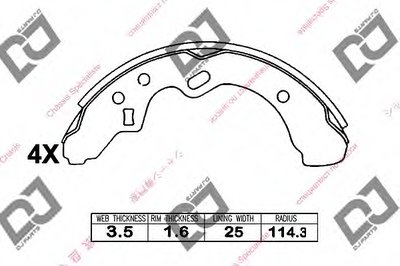 Комплект тормозных колодок DJ PARTS купить