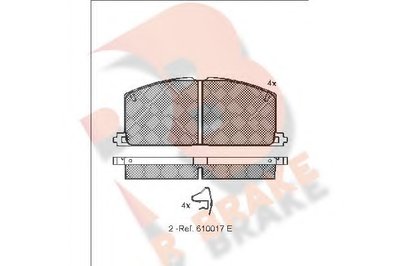Комплект тормозных колодок, дисковый тормоз R BRAKE