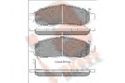 Комплект тормозных колодок, дисковый тормоз R BRAKE
