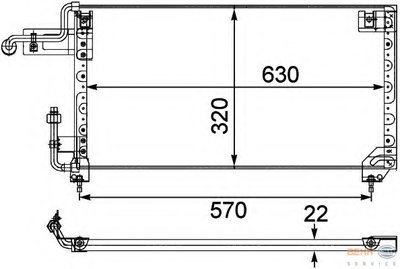 Конденсатор, кондиционер BEHR HELLA SERVICE HELLA купить