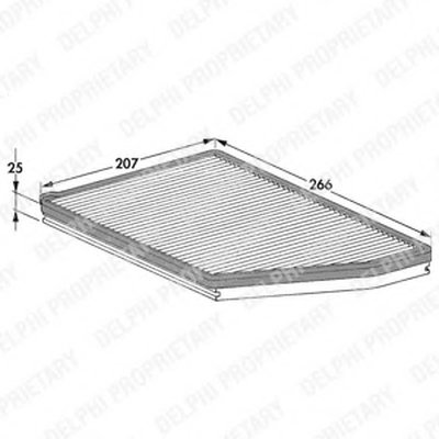 Фильтр, воздух во внутренном пространстве DELPHI купить