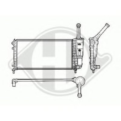 Радиатор, охлаждение двигателя DIEDERICHS купить
