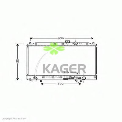 Радиатор, охлаждение двигателя KAGER купить