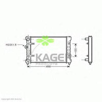 Радиатор, охлаждение двигателя KAGER купить